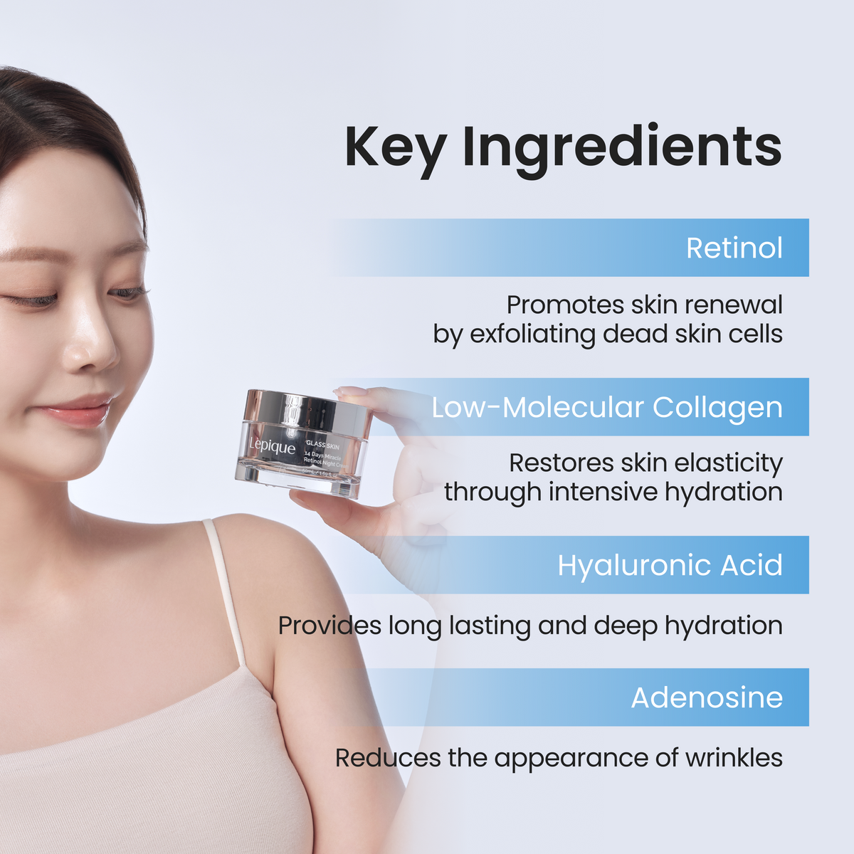 Lepique Glass Skin 14 Days Miracle Retinol Night Cream *Amazon's Choice